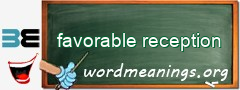 WordMeaning blackboard for favorable reception